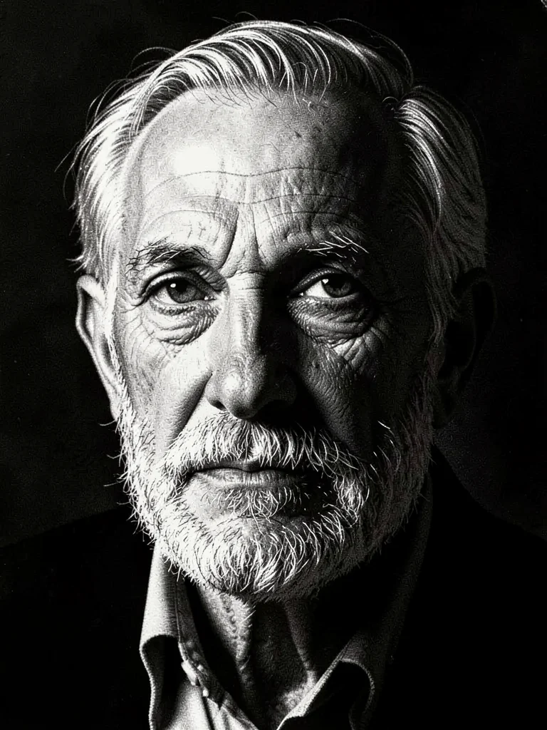 Old man portrait chiaroscuro