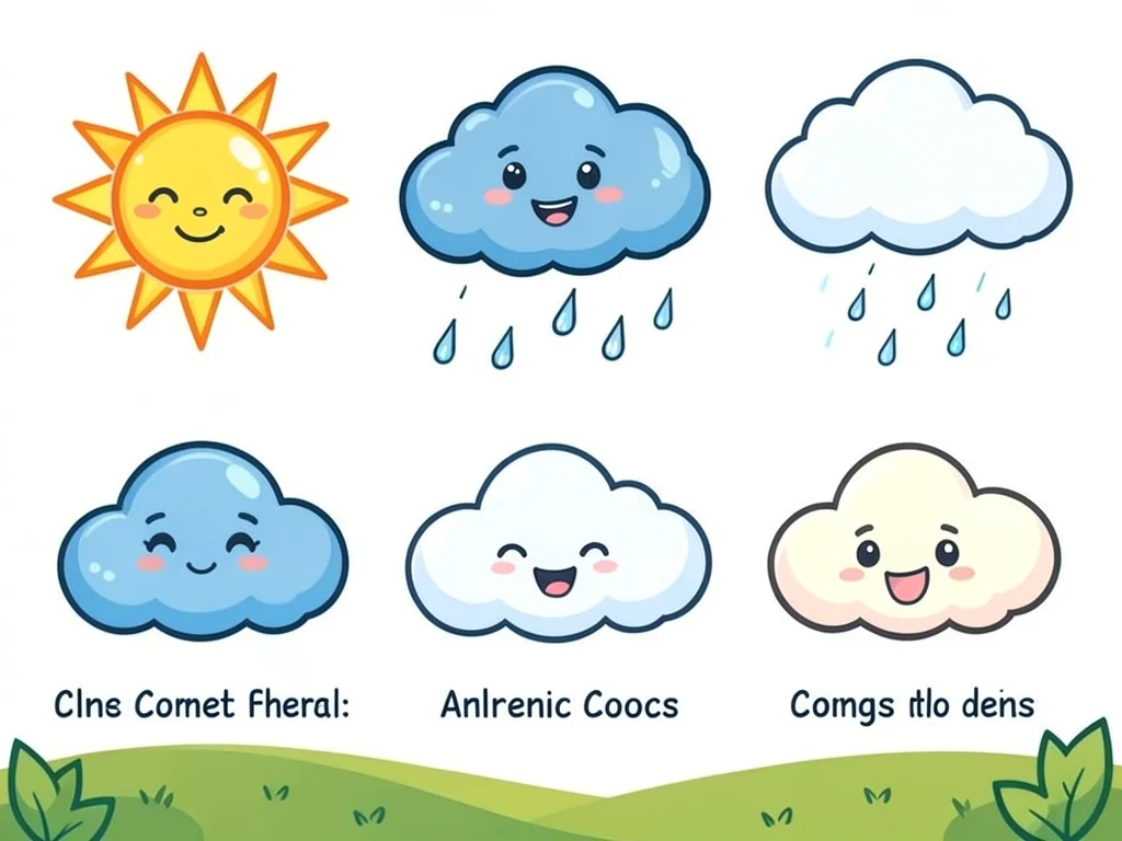Cute weather symbols