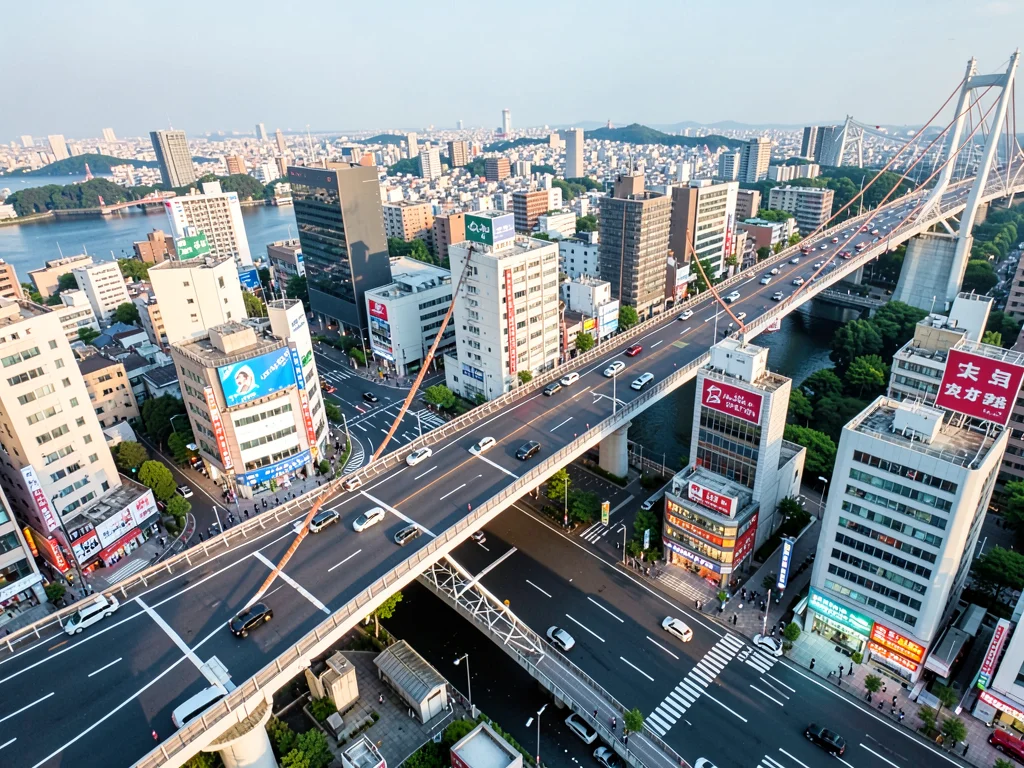 Tokyo crossing overhead
