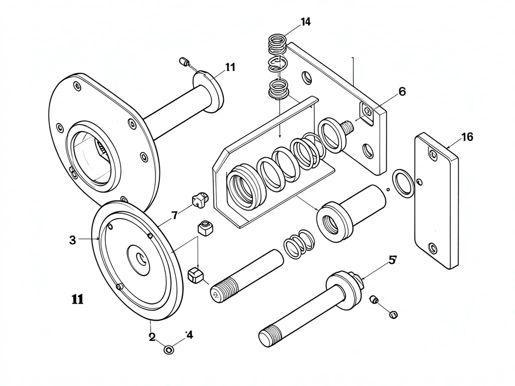 Door lock exploded view