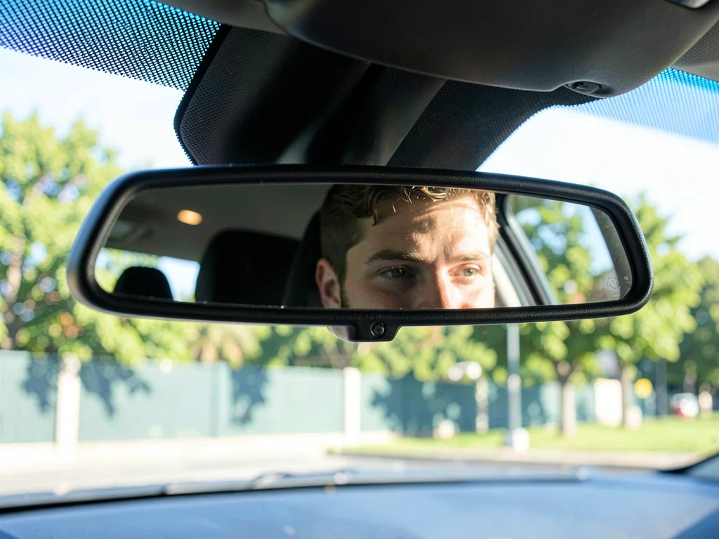 Car rearview mirror face
