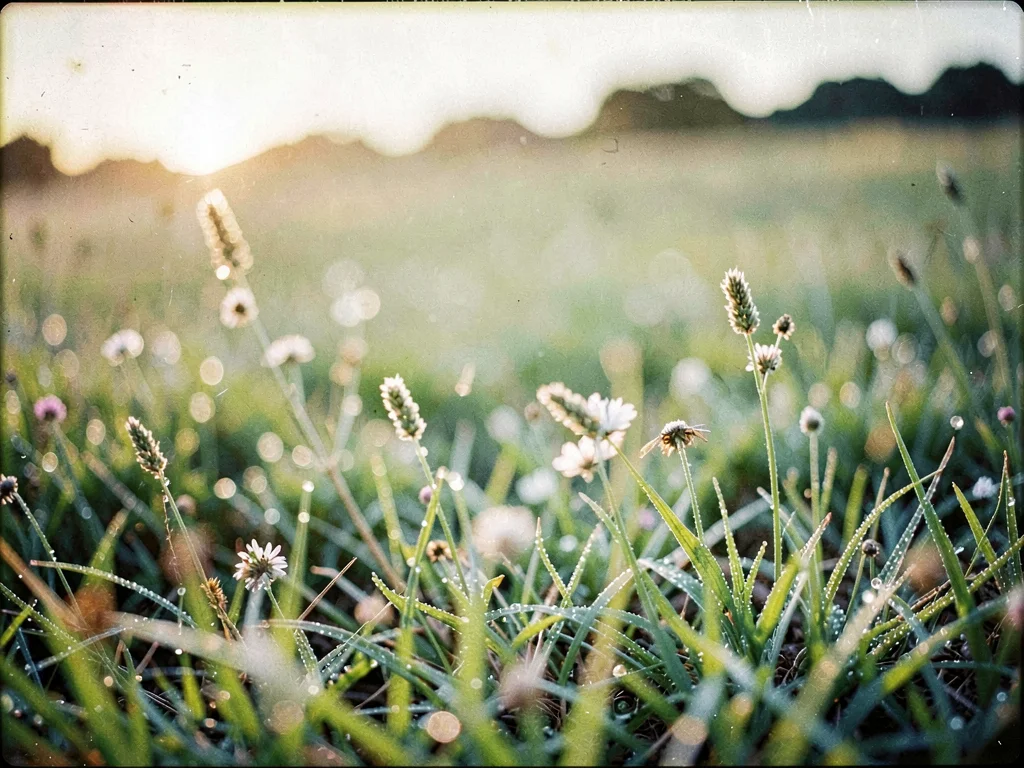 Morning meadow soft with dew
