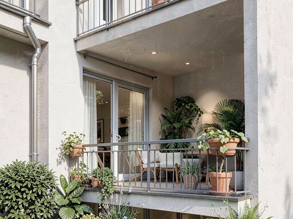 Residential balcony garden variation