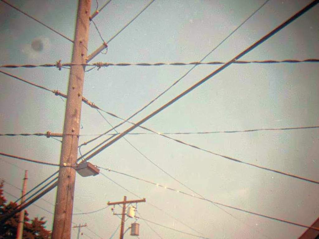 Telephone pole wire aberration