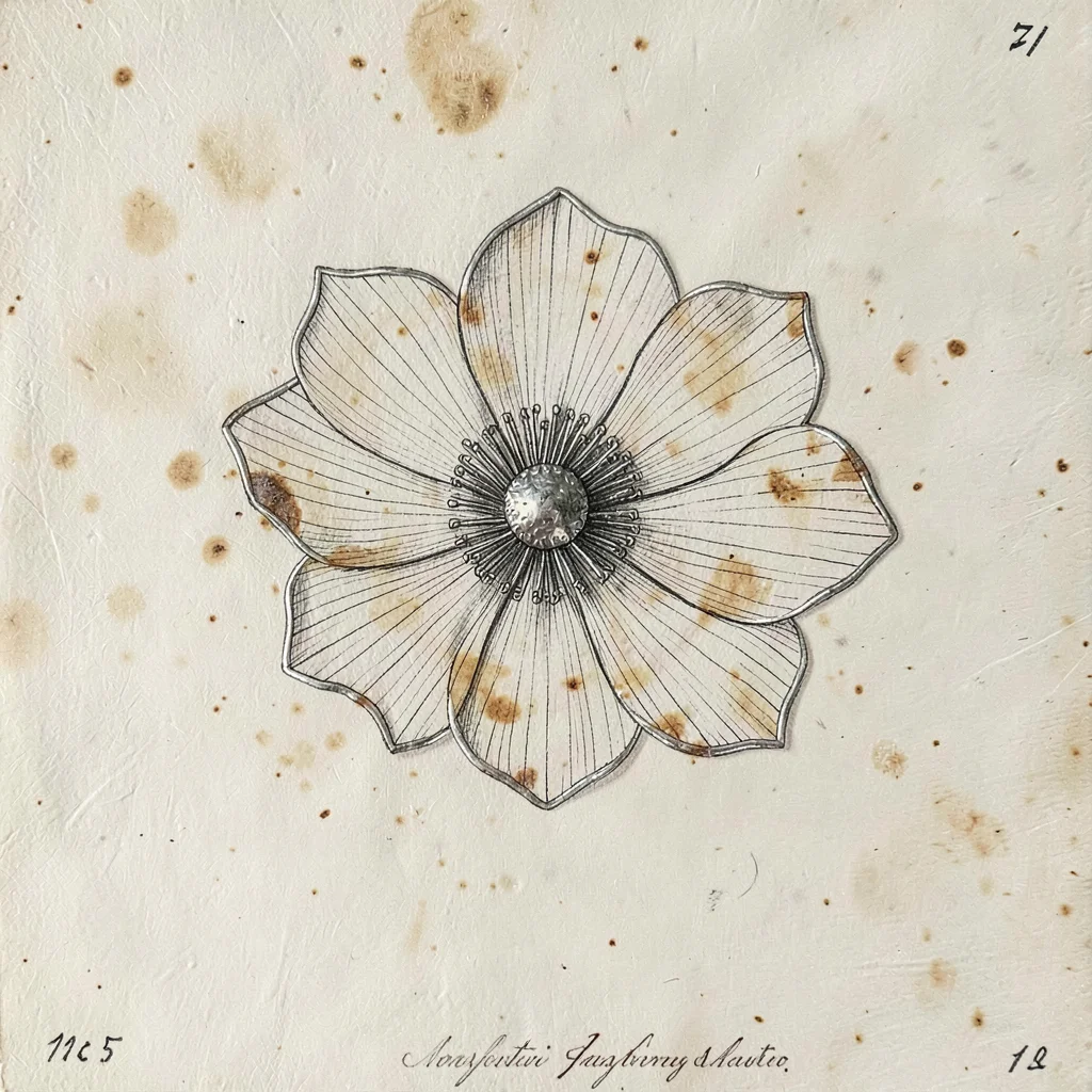 Anemone flower from above