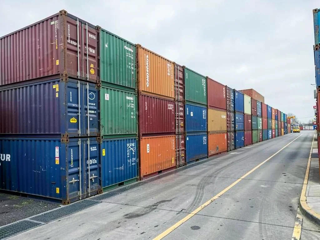 Shipping yard containers