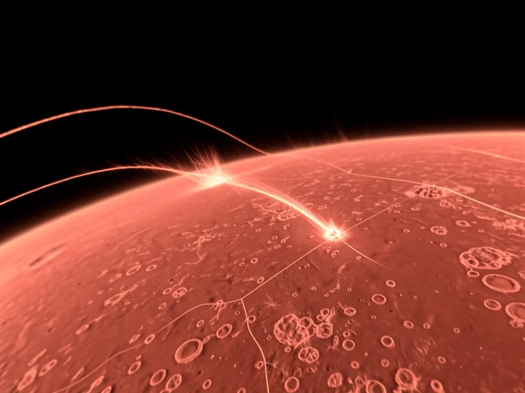 Solar prominence arch at extreme zoom, plasma rope curving away from the limb, m