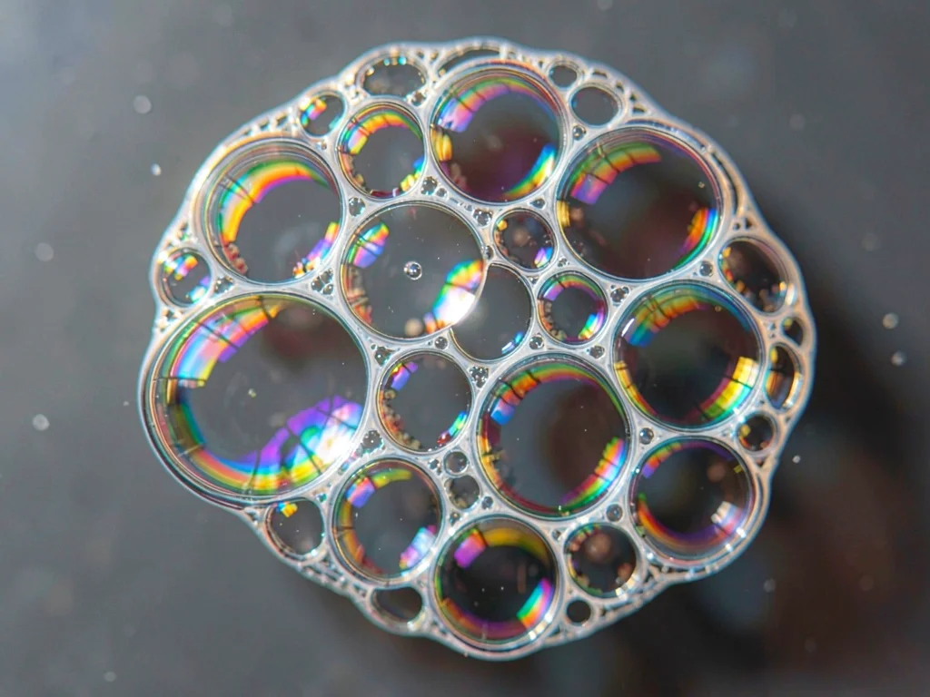 Multiple bubbles clustering creating pattern