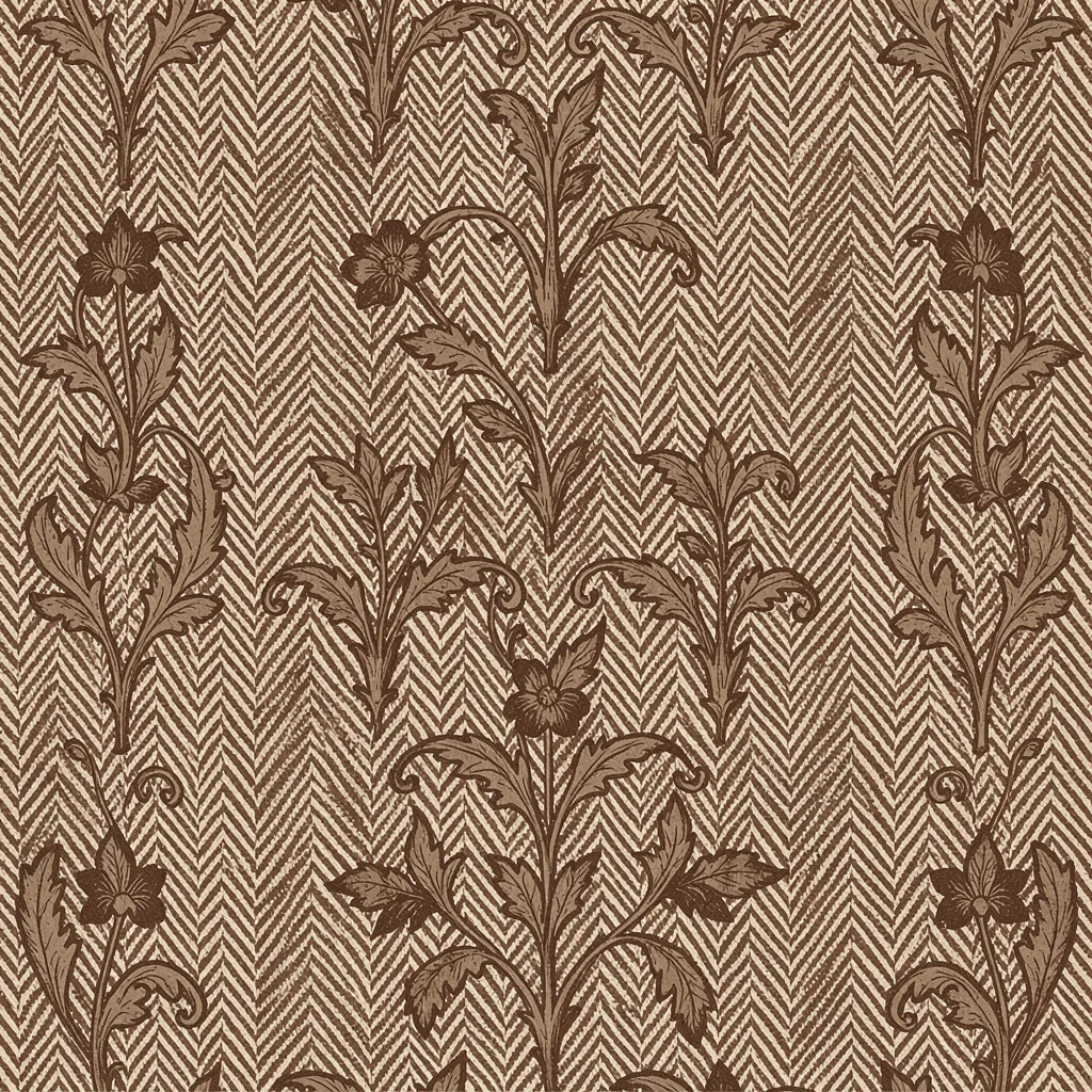 Herringbone tweed brown oatmeal