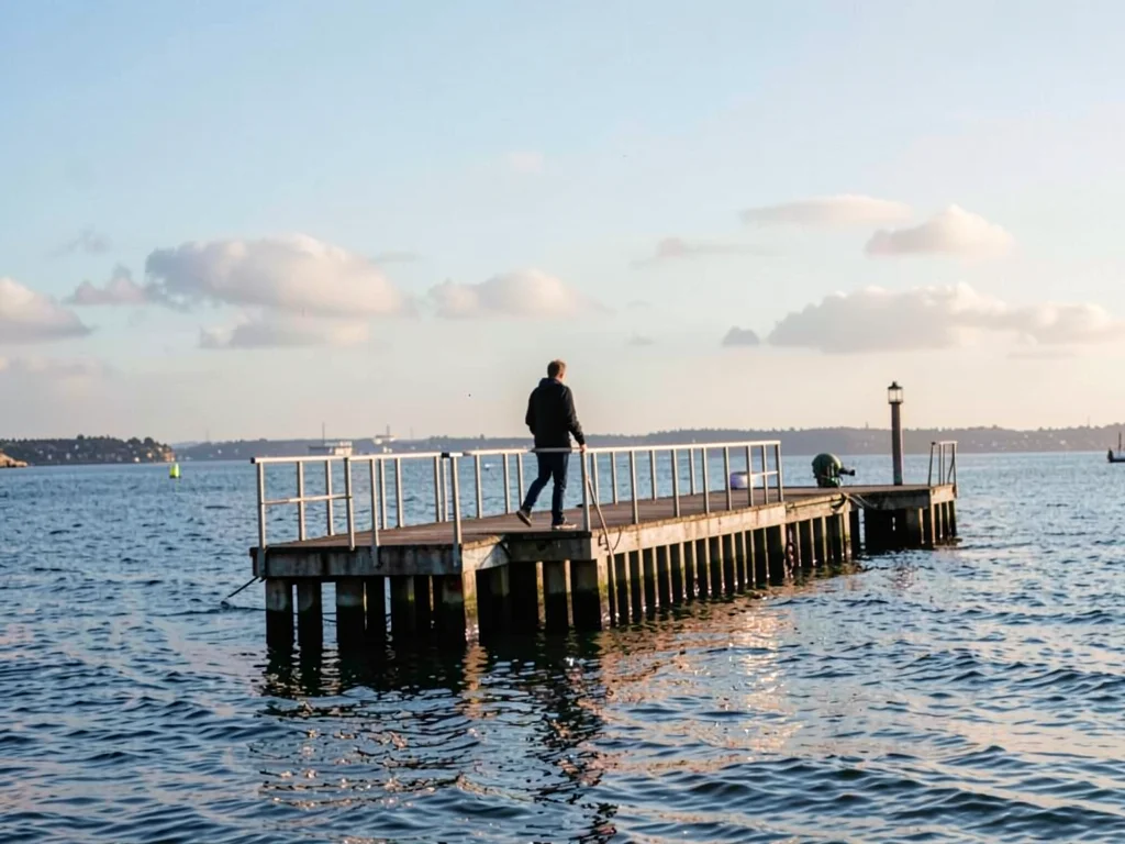 Figure at end of pier