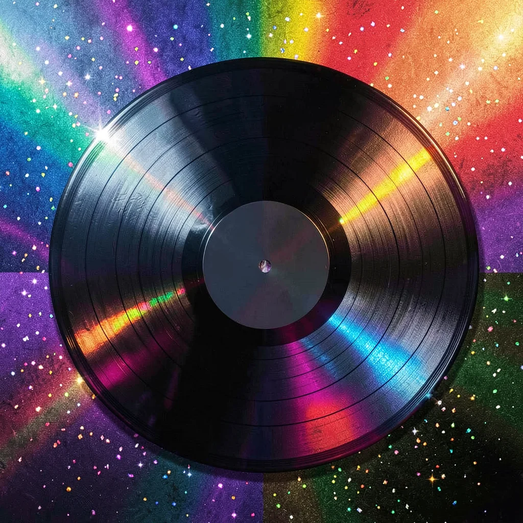 Disco seventies vinyl record