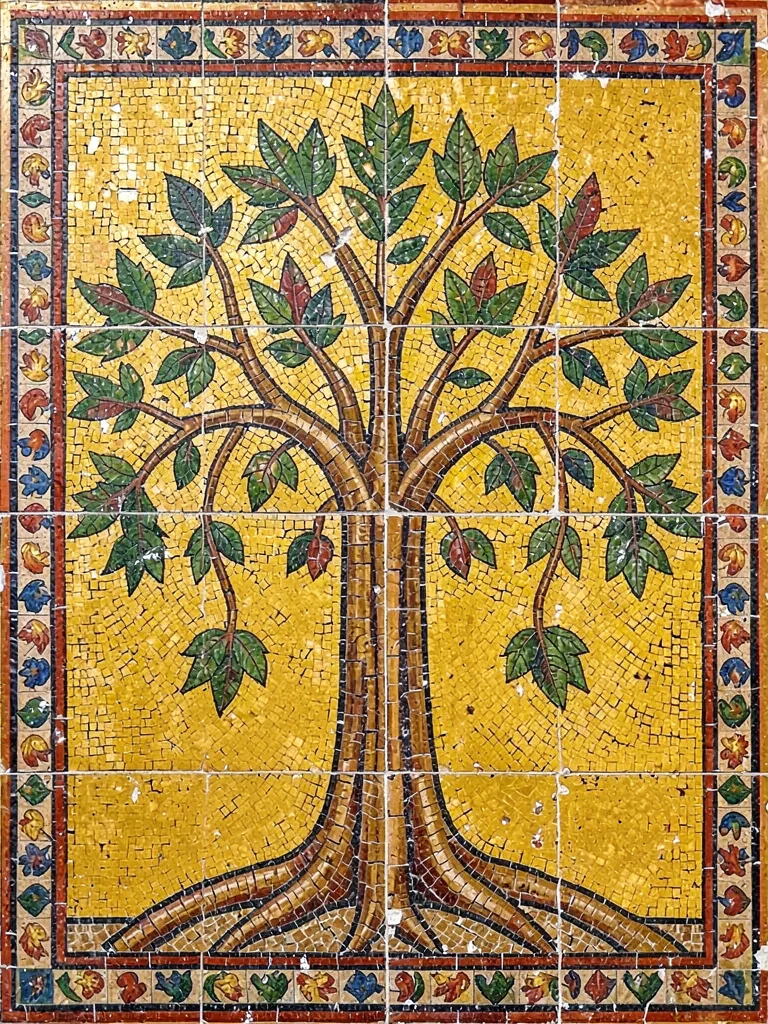 Byzantine tree of life mosaic