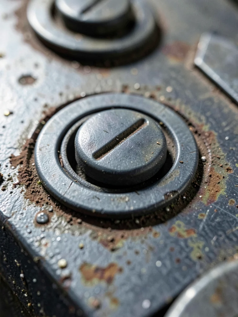 Crosswalk button housing, plastic worn smooth at push point