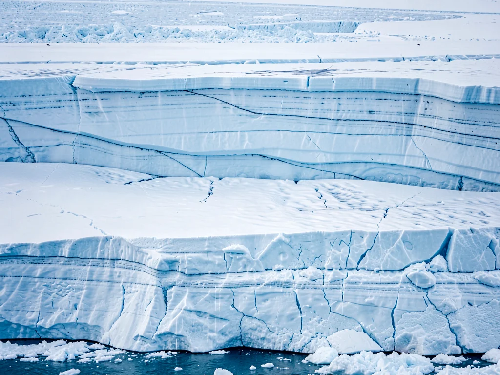 Layer structure showing accumulation years
