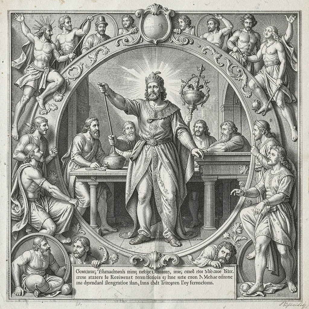 A monarch receiving tribute