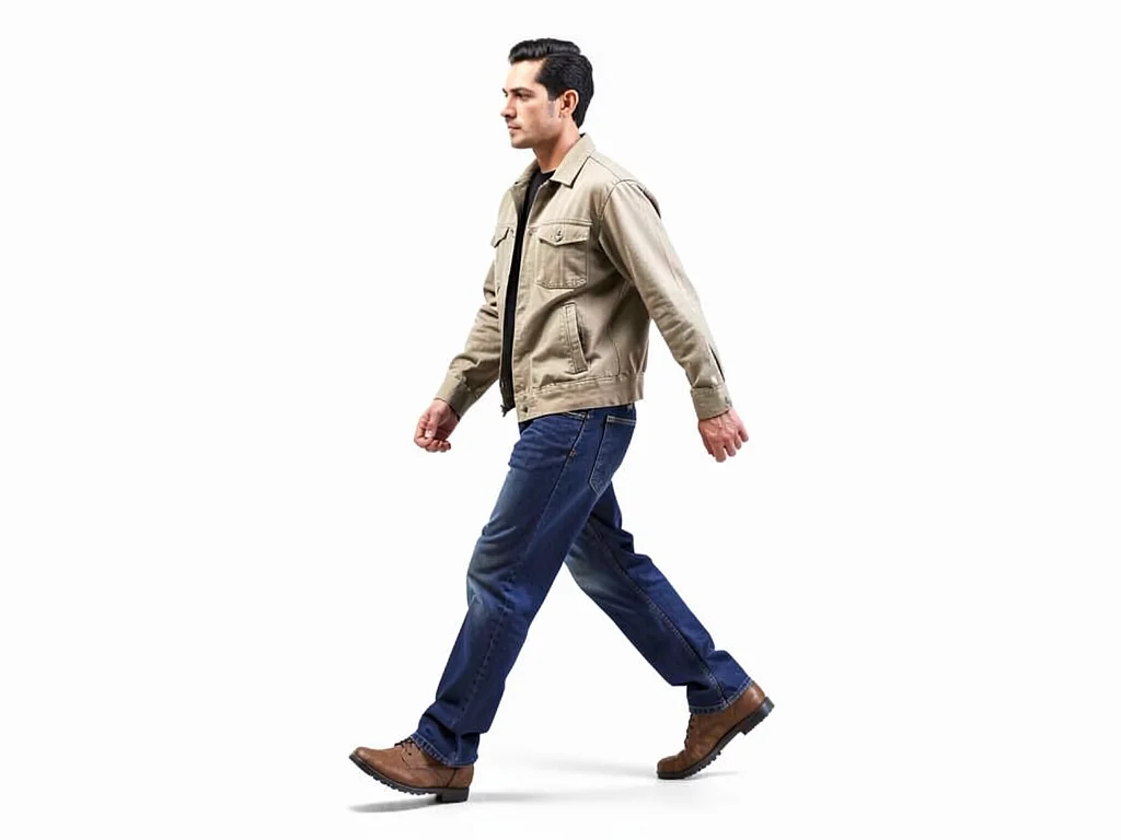 Walking figure multiplied