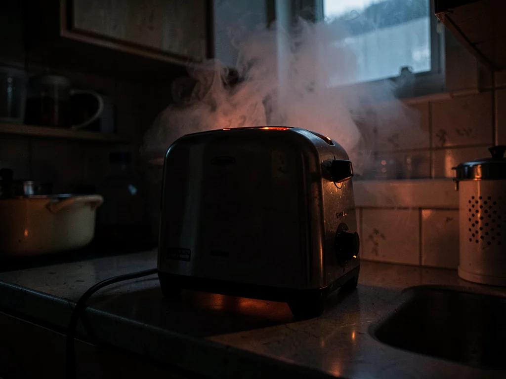 Toaster Glowing in Darkness