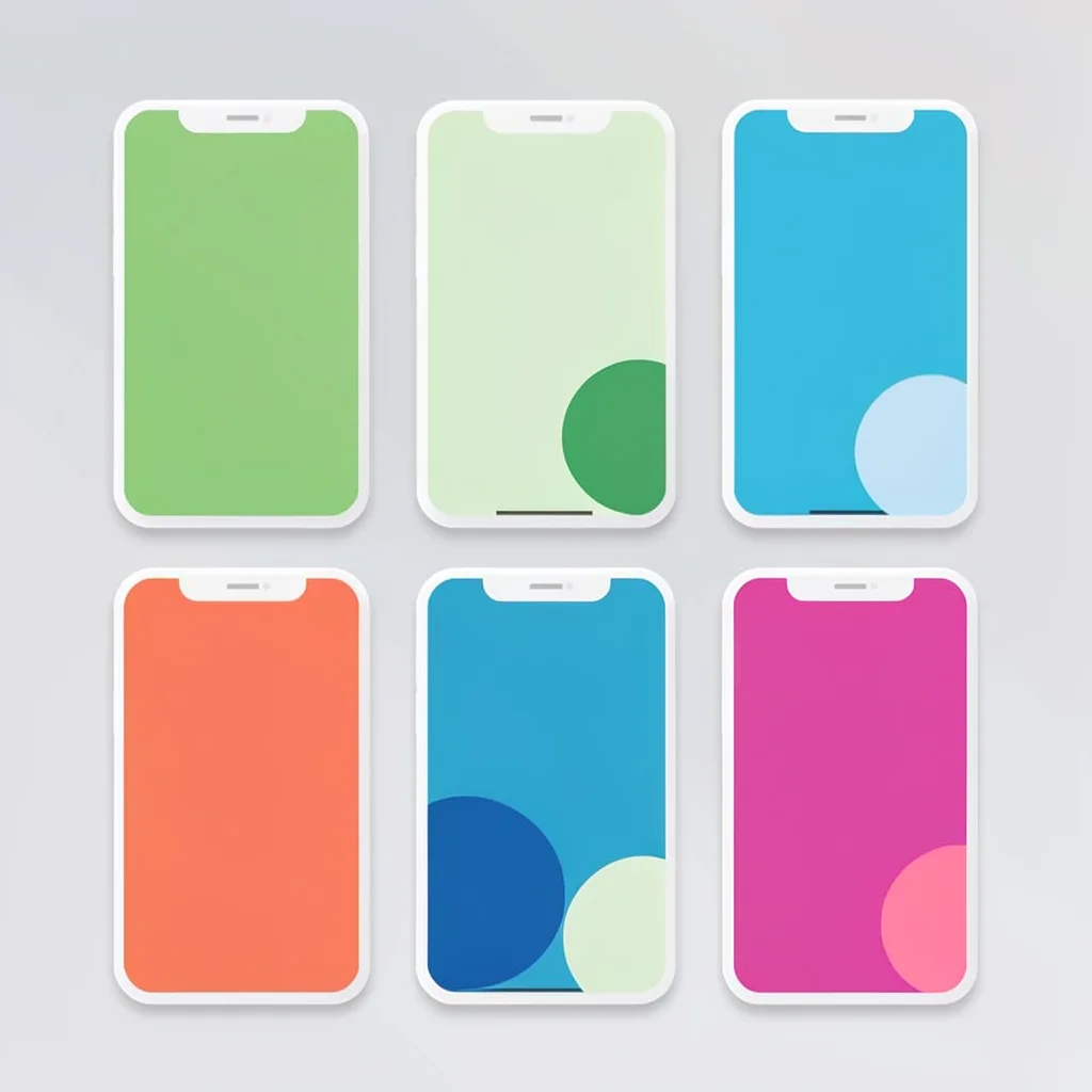 Press kit grid of six phone tiles in a clean 3x2, each a different language app 