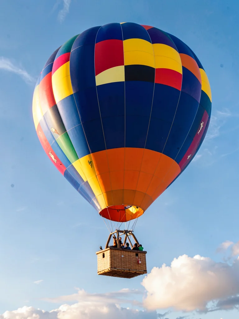 Hot air balloon in sky