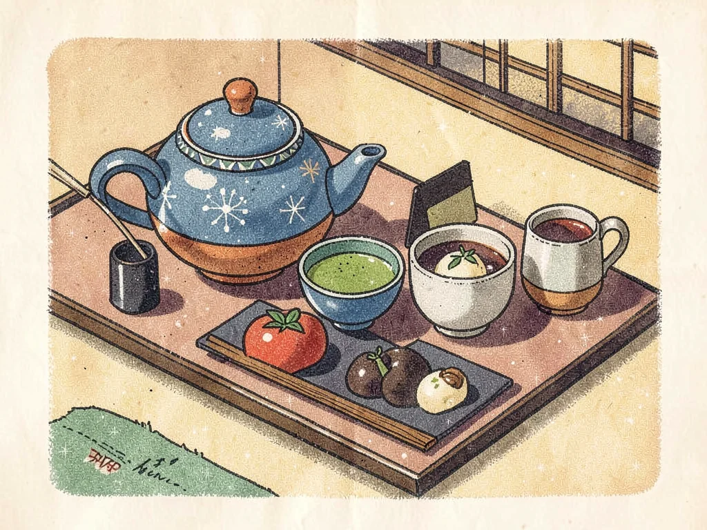 Tea ceremony setup