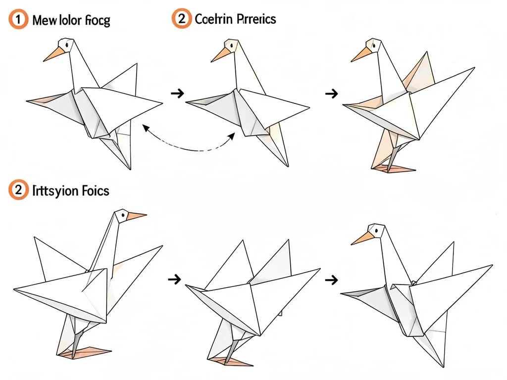 Origami crane folding instructions
