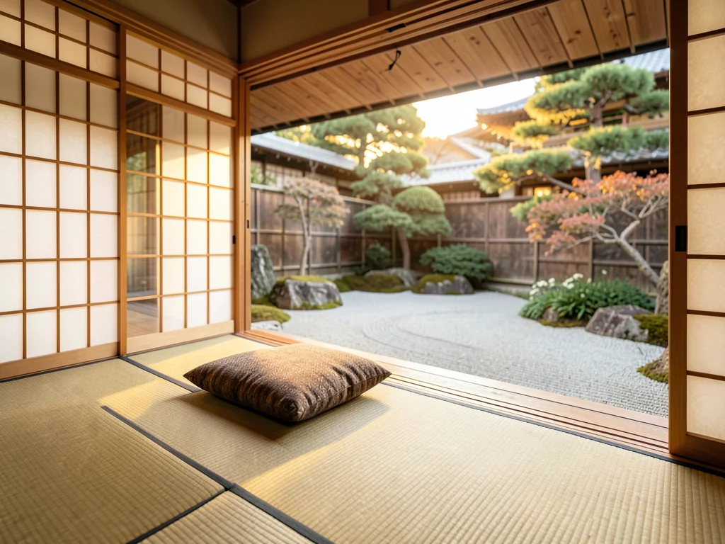Engawa Veranda Over Raked Gravel Garden
