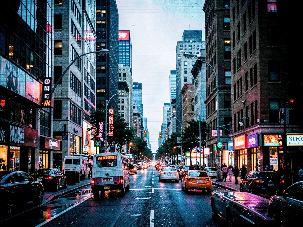 Urban glitch aesthetic
