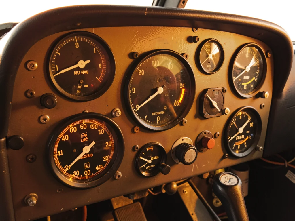 Analog Six-Pack Instrument Cluster Cockpit