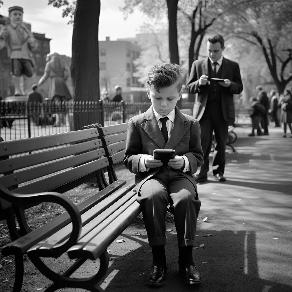 Street photo in the style of Vivian Maier At an age-o
