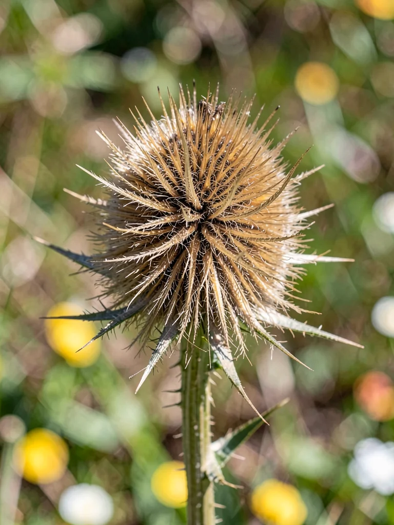 Teasel head dried