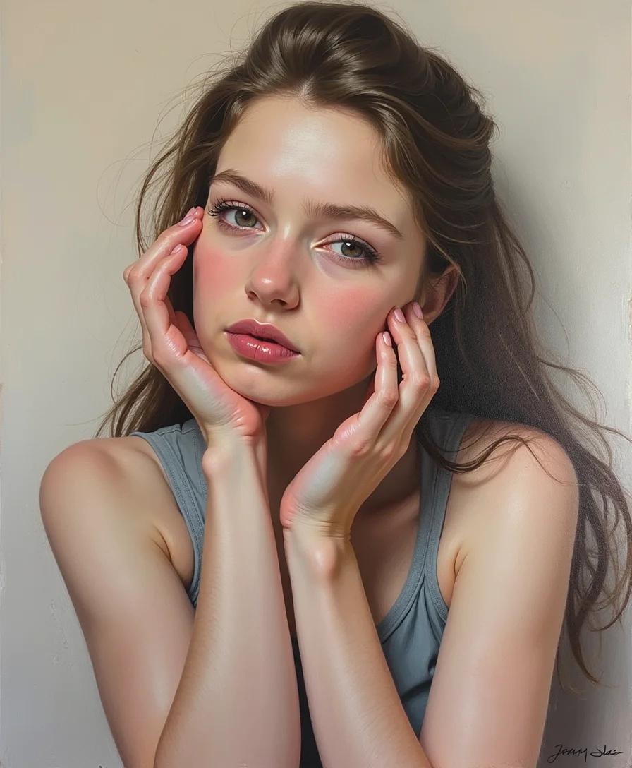 Painting portrait by jenny saville  lisa simpson