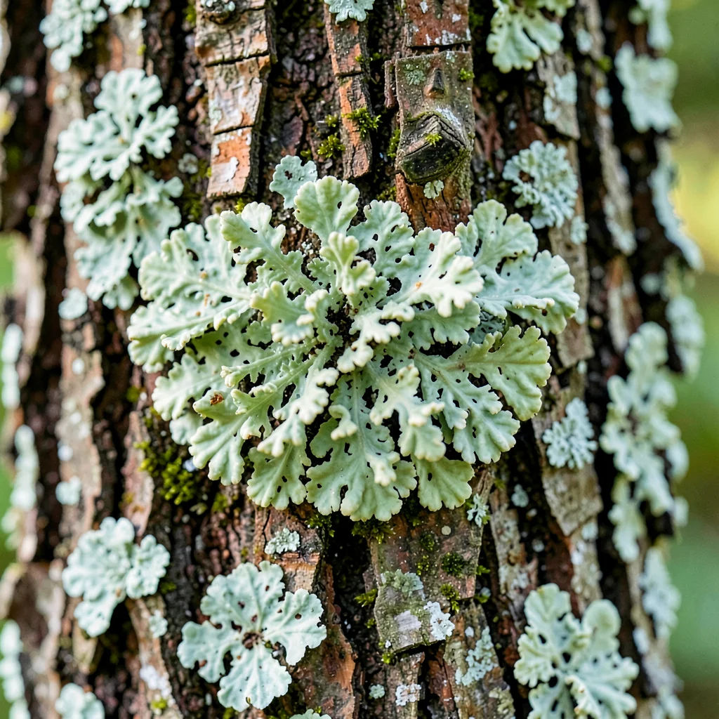Lichen on bark detail
