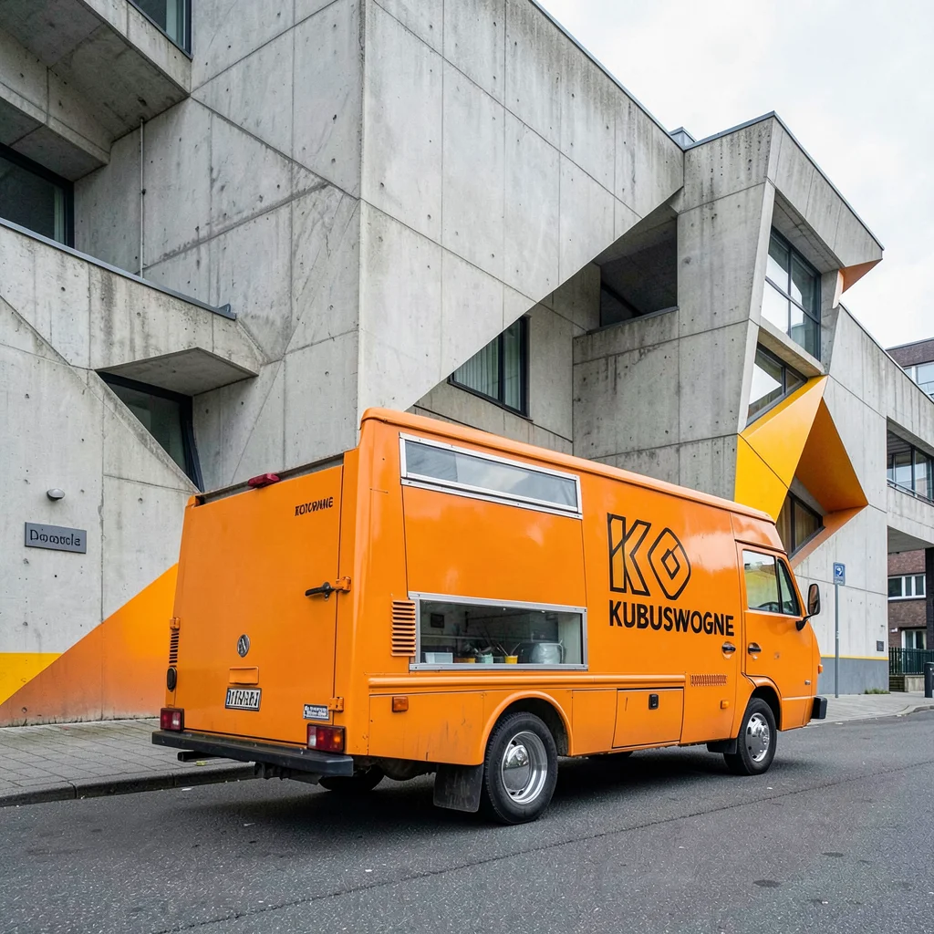 Post-war reconstruction modernism, Rotterdam radical geometry, A food truck pain