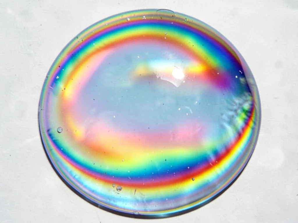 Color bands shifting as thickness changes