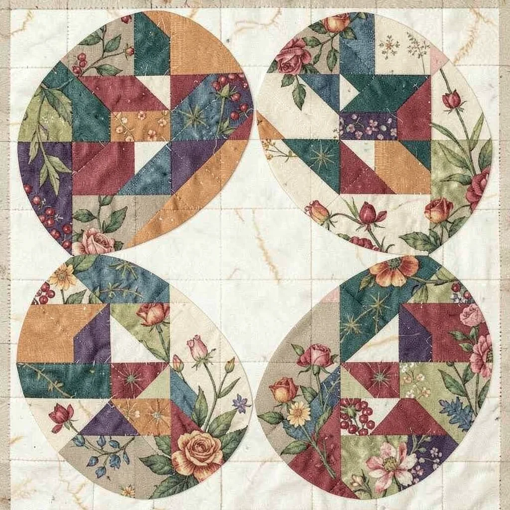 Double Wedding Ring quilt