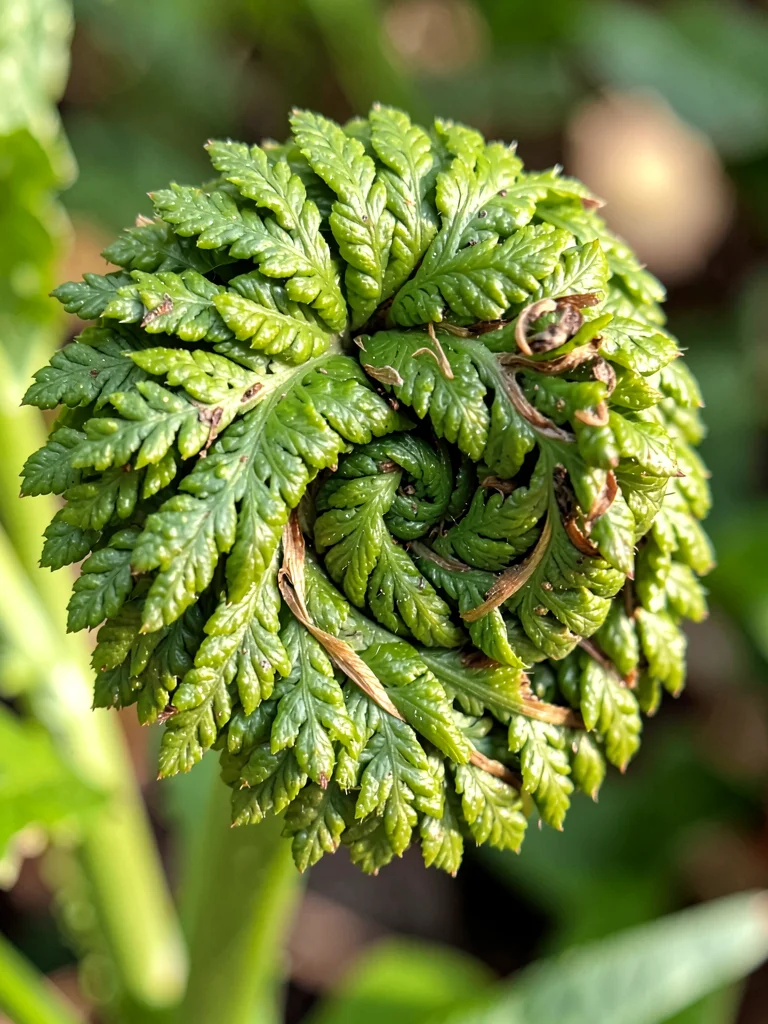 Fiddlehead fern spiral