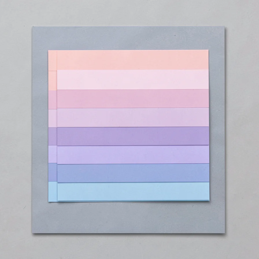 Pastel Gradient Paper Samples Blush to Powder Blue
