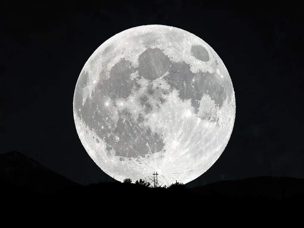 Full moon as landscape light