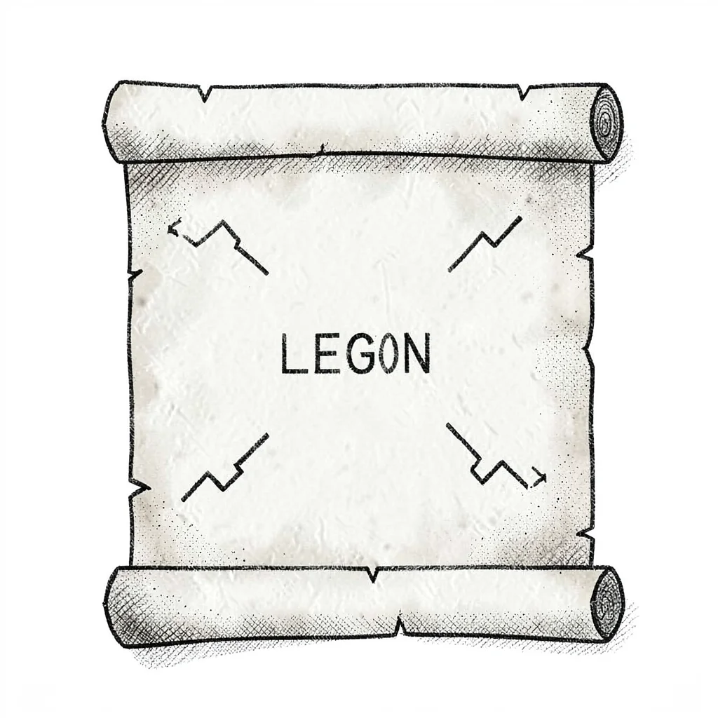 Legend card drawn as a parchment scroll with tiny climb-chevron, feed-zone and s