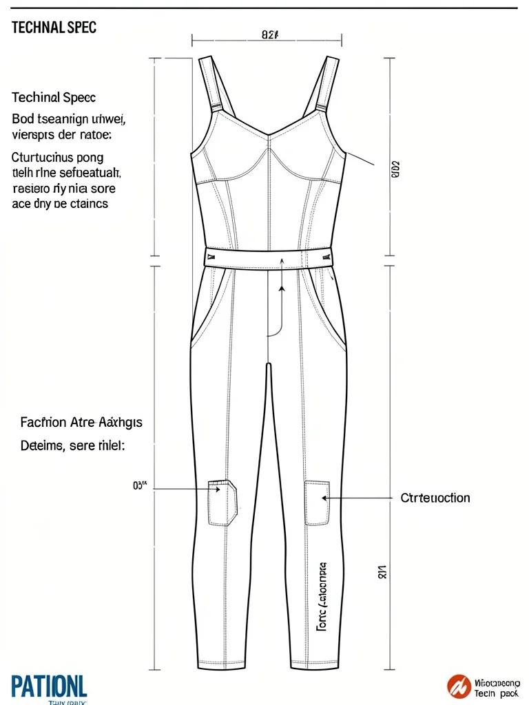 Jumpsuit flat bodice legs