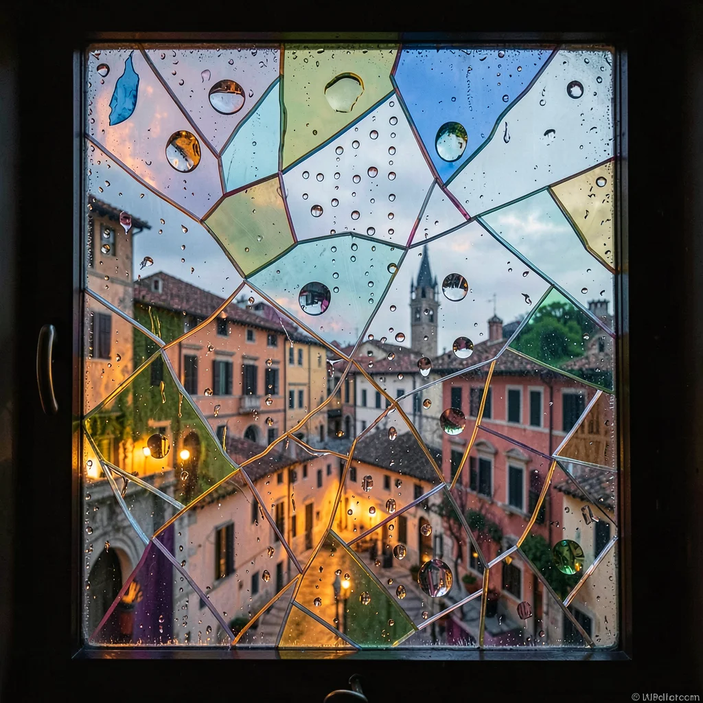 Through the lens of Venetian glass-making, molten luminosity, Rainstorm through 