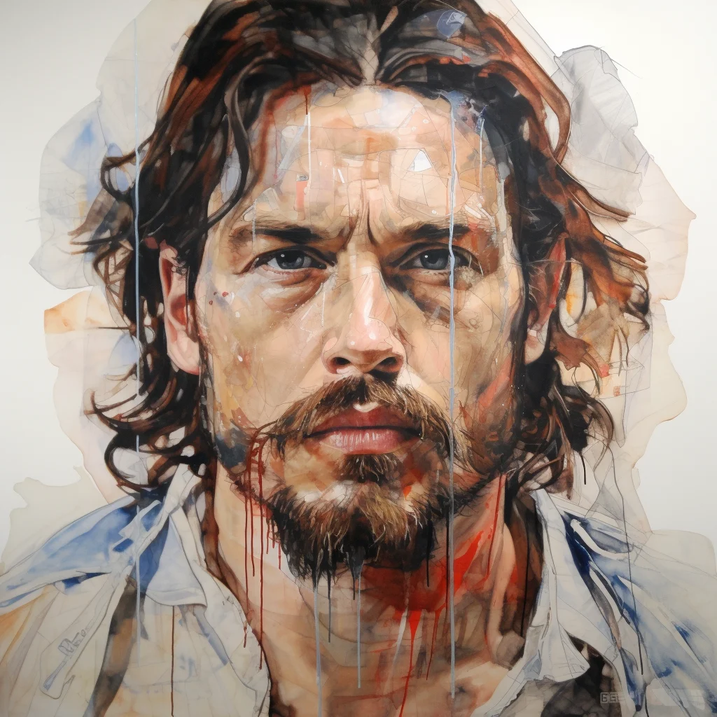 Painting portrait by Jenny Saville. che guevara