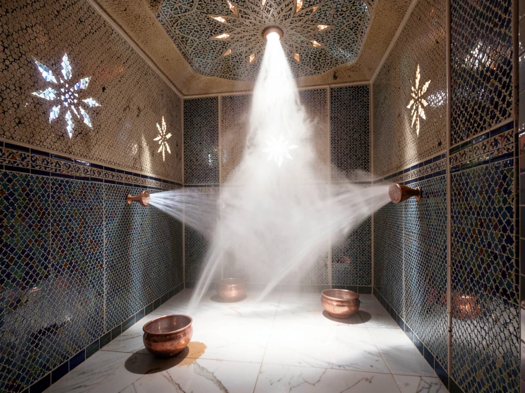 Hammam Steam Trails Long Exposure Atmosphere