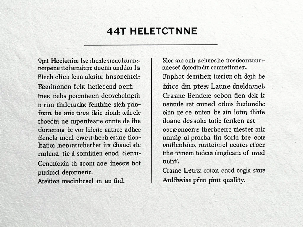 Two columns of body text in 9pt Helvetica with a centered subhead in 14pt Helvet