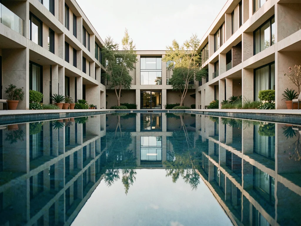 Pool reflection perfect mirror