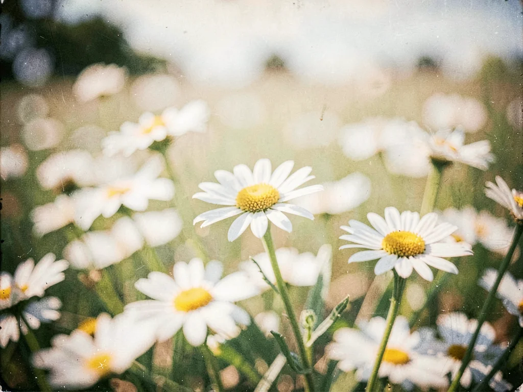 Daisy field soft painterly rendering