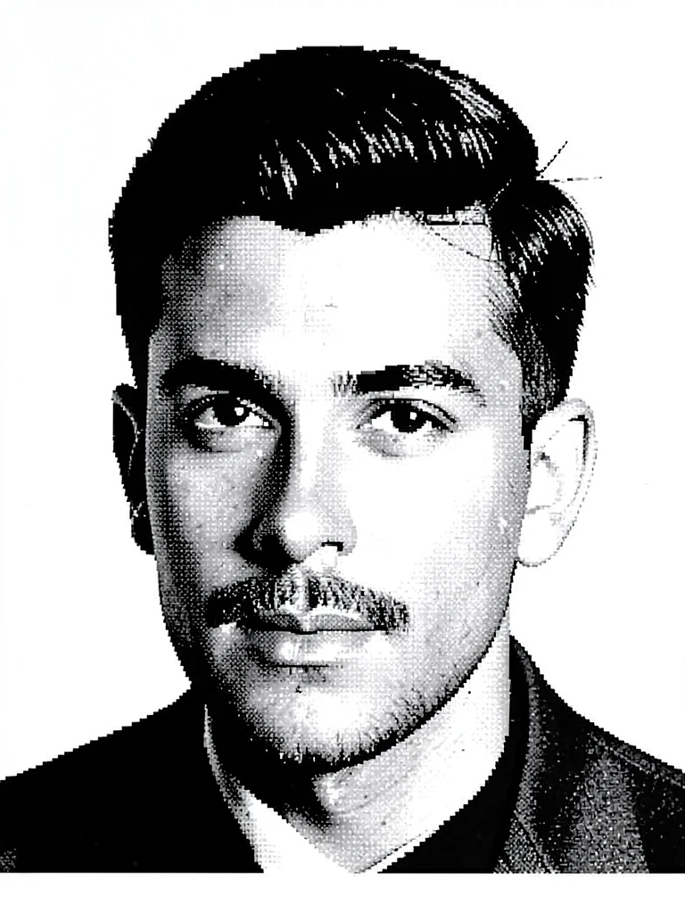 Portrait with pixel sort