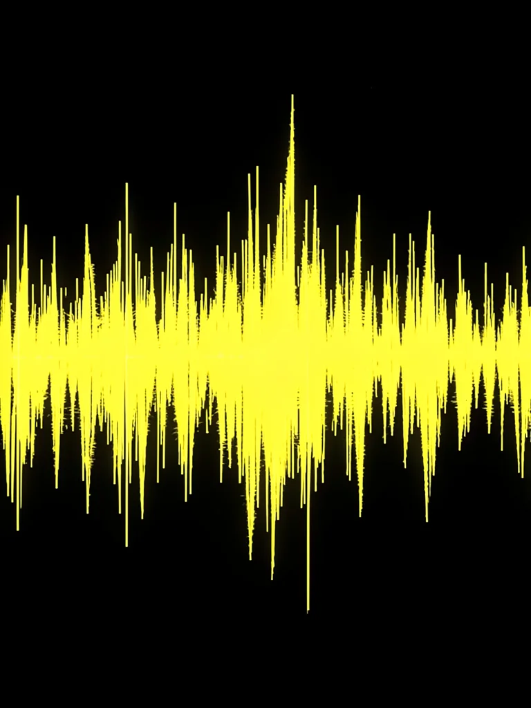 Jackhammer shown as harsh yellow stuttering impact lines