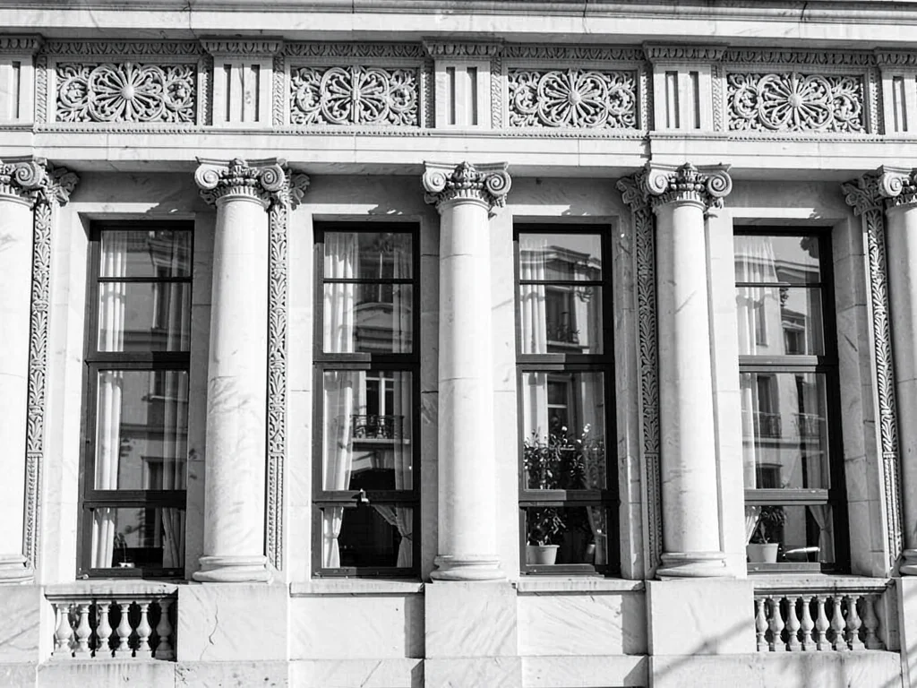Art deco facade ornamentation