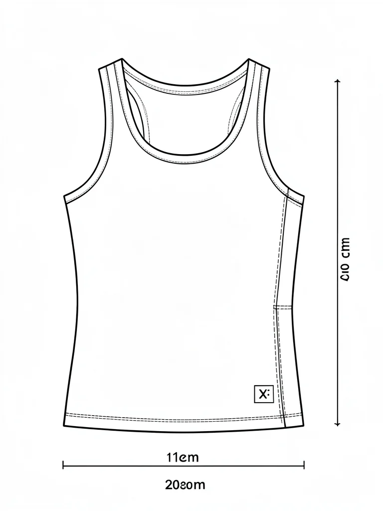 Tank top flat binding seams